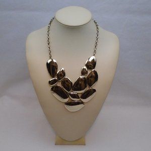 LYDELL NYC POLISHED GOLD LINK CLUSTER BIB STATEMENT NECKLACE NWT YO